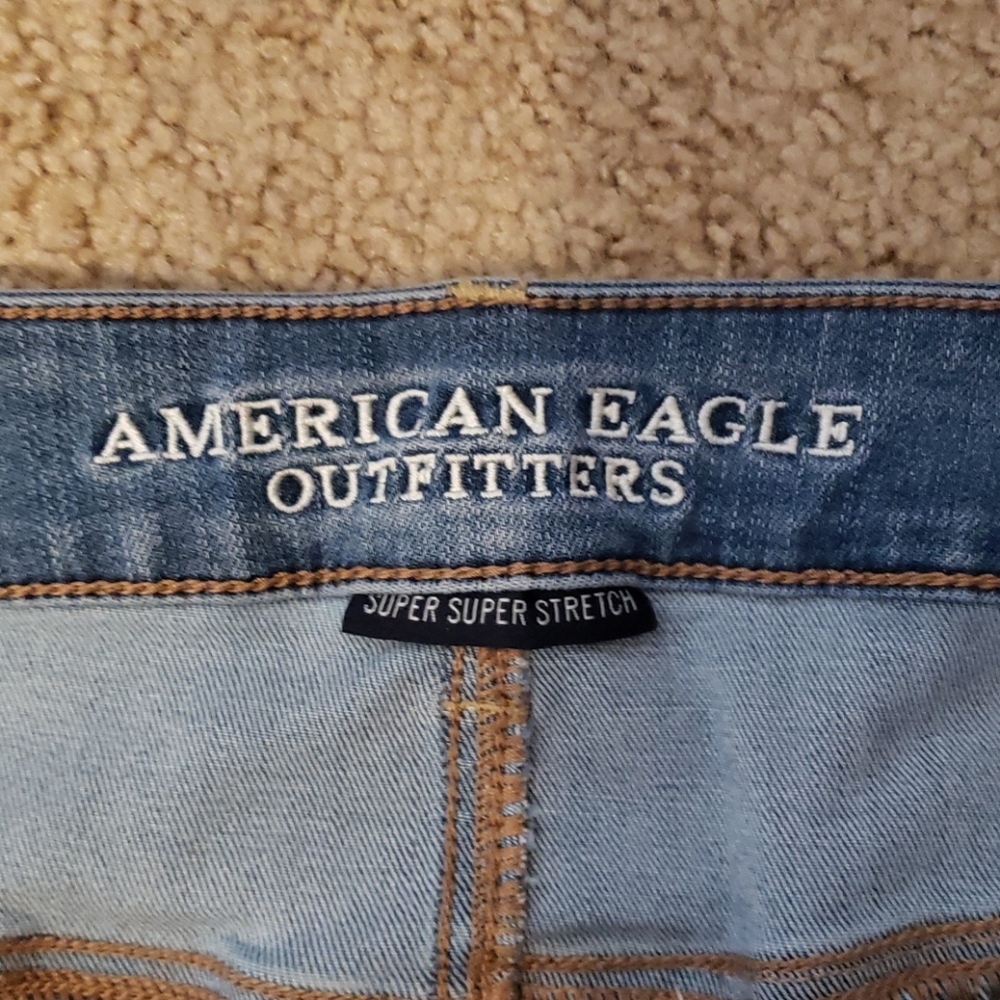 American Eagle Outfitters Frayed Midi Jean Shorts